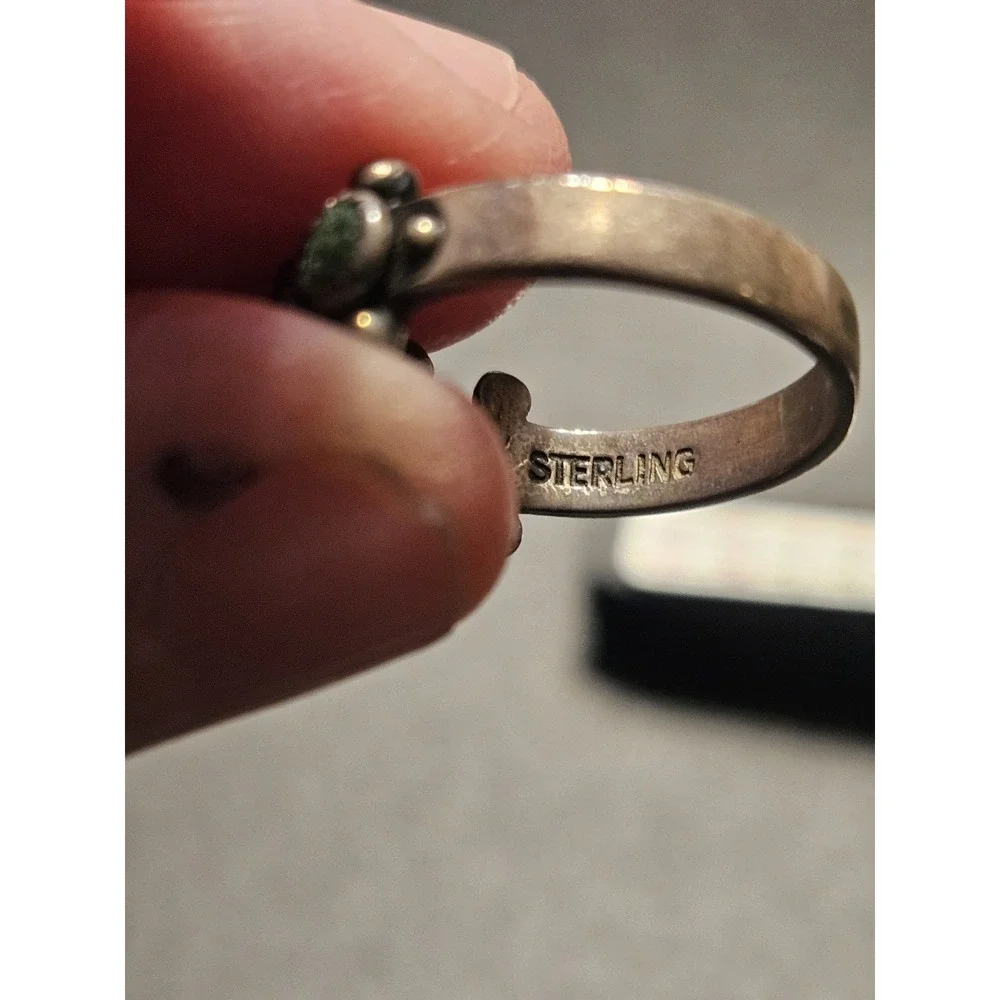 Fred Harvey Navajo Sterling Snake Eye Ring (624)